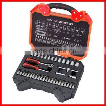 40pc 1/4" Dr. Chrome Vanadium Socket Tool Set