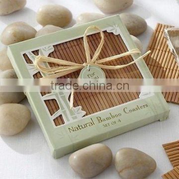 set of 4 bamboo coasters best wedding gift set