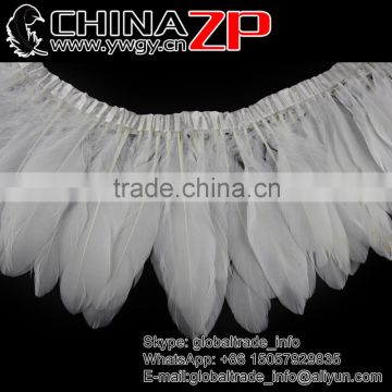 Leading Supplier ZPDECOR Good Quality Loose Cheap Bleached Goose Satinettes Feathers Trim