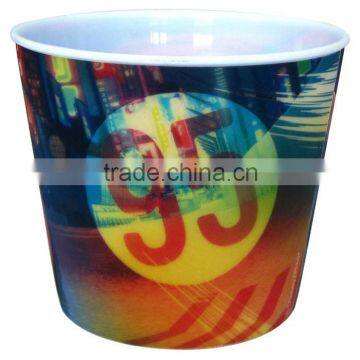 Cartoon 3D Lenticular Printing plastic dustbin