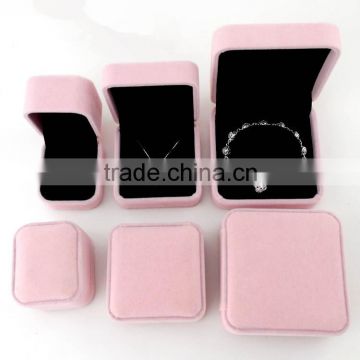 Pink suede high-end fillet jewelry gift box