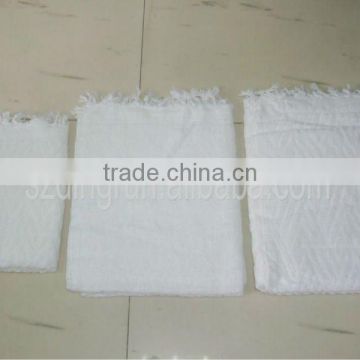 white bleached Jacquard disposable Hajj towel for prayer
