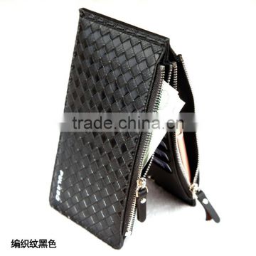 Man Popular Designs Hot in your side Woven Wallet with zipper and mutiple pockets