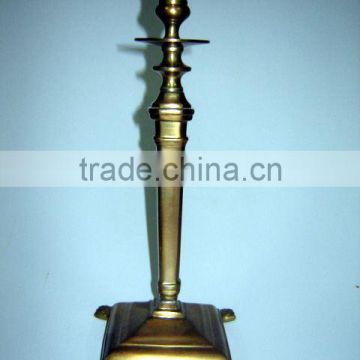 Brass Antique Finish Candelabra 3 Light Hurricane Lamp