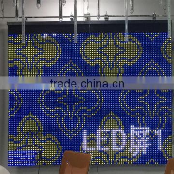 p25mm LED xxx videos display lighting programable flexible led video curtain