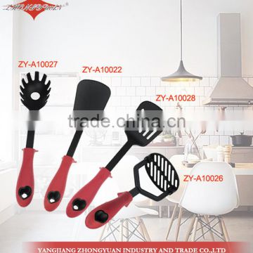 100% food grade kitchen utensil,nylon kitchen tool with red heart shaped handle
