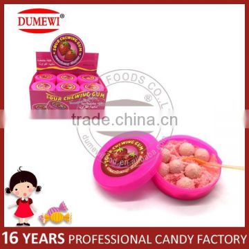 Colorful Strawberry Flavor Ball Shape Chewing Bubble Gum with Sour Powder  Candy - China Chewing Candy, Bubble Gum