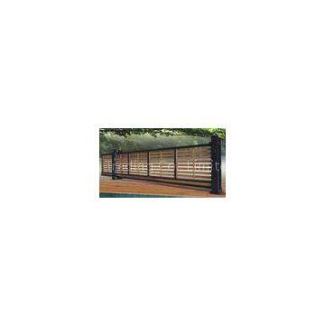 Wooden Automatic Sliding Gates , Residential Trackless Cantilever Gate