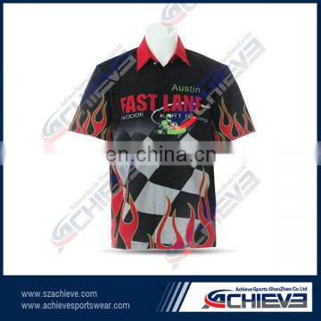 Men's team race pit crew motorcycle shirts own design