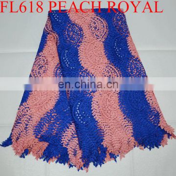 free shipping Latest design cord lace fabric african guipure lace fabric voile lace