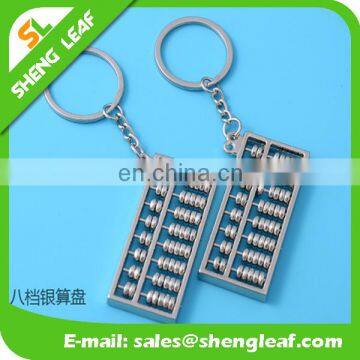 promotional gifts abacus funny shaped metal keychain with keyrings