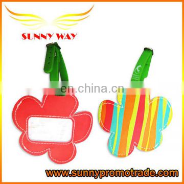 Flower Shape PU Leather Luggage Tags as your Design