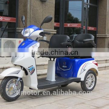 Double seat 1000w 60v electric pasenger tricycle