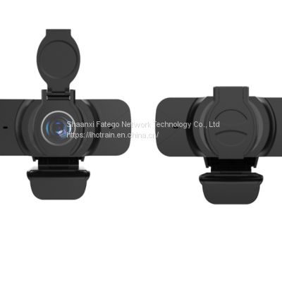 Hotrain FX08C USB All-in-one 3MP 1080P 30Fps Full HD color Smart Webcam with Built-in Mics, Speaker, and Camera Cover