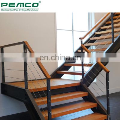 Interior Staircase Tensioner Wire Rope Baluster Systems Stainless Steel Cable Railing Posts