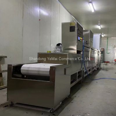 2.5T/H Continuous Microwave Defrosting Line for Frozen Beef Customized Meat Thawing Machine