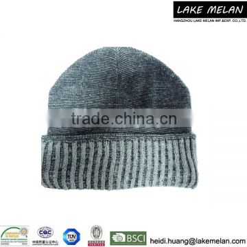 100% Acrylic Knitted Hat In Mixed Color For Men