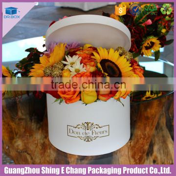 2016 Hot sale popular product luxury custom paperboard rose hat box/flower box