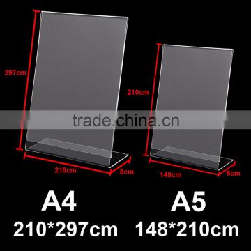 Acrylic Poster Menu Holder Perspex Leaflet Display Stands Name Holder A4 A5                        
                                                Quality Choice