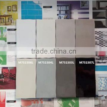 most popular design handmake wave shape tile 75*150mm