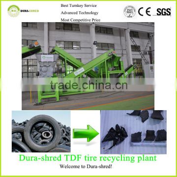 Dura-shred waste rubber tyre recycling machine for sale