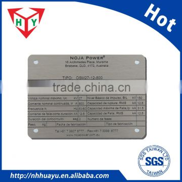 Debossed chemical etching metal product tags for ommunications/Telecommunication