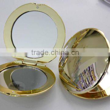 2014 newly bright gold round doble side mirror with five colors,wholesale pocket mirrors,ME102