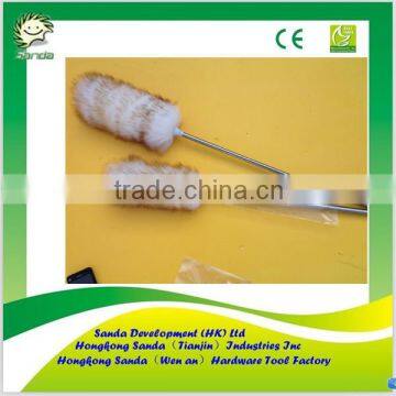 stainless steel handle lambwool dusters with 32cm soft wool head