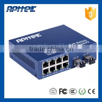 Apttek 8-port fiber optic switch 10/100/1000M 8 ports optical fiber switch