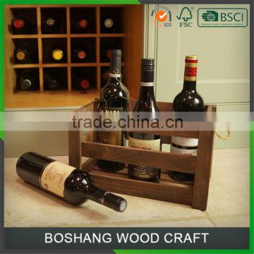 Pine Wooden Wine Bottle Box