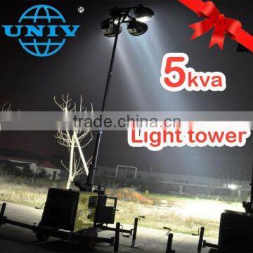 5kva Diesel engine generator light tower