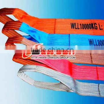 China supplier different Safety lifting Flat eye webbing sling