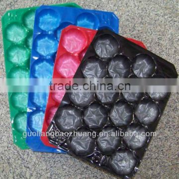 plastic perforated fruit tray/ round insert pallet
