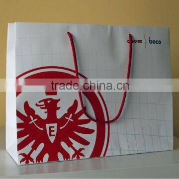 2014 luxury art paper Bag with cotton rope|PP rope|ribbon handle
