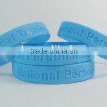 custom logo debossed wristband customize silicone bracelet