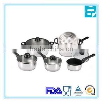 10Pcs stainless steel cookware set cooking pot
