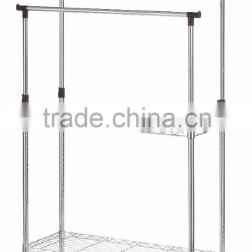 Wire shelving Garment Rack clothes rack stand double bar