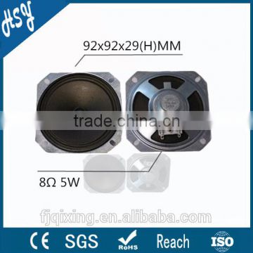 Square 92x92mm 8ohm 5w paper thin speakers