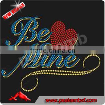 Wholesale Rhinestones Iron on Transfers Be Love Mine Heat Transfer Accessories for Sewing
