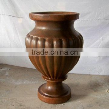 antique white color poly resin vase flower pot for garden use
