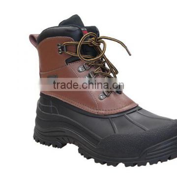 Men's TPR Sole Natural Leather Warm Waterproof Winter Boots