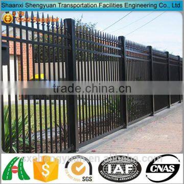 low cost powder coated metal picket fence