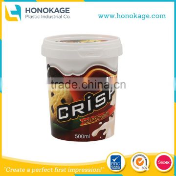 IML Plastic Custom Ice Cream Container Packaging,IML Ice Cream Tub Sizes