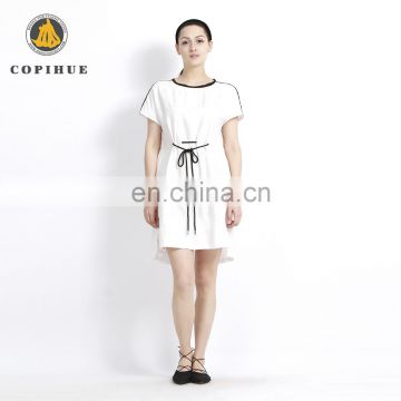 Golden Supplier New Fashion Ladies White Casual Dress