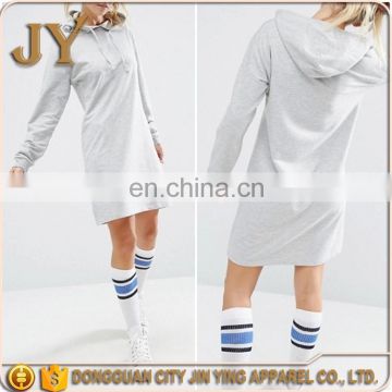Clothing Manufacuter Mini Hoodies Sweat Dress Women Autumn Dress Grey Dress for Girl Plus Size Clothing