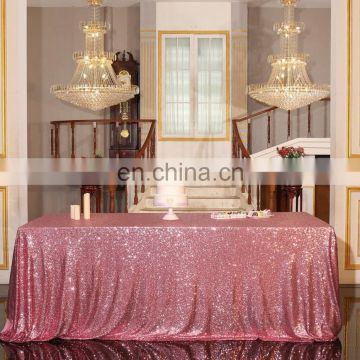 Pink Party Pretty Shiny Sequin Embroidered Table Cloth