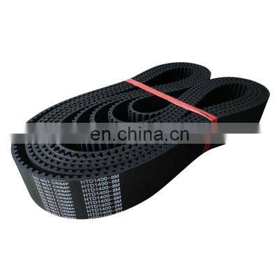 Black rubber material 8M endless timing belt with glass fiber