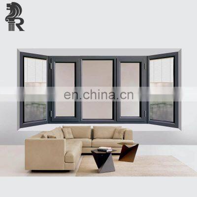 heat insulation aluminum casement window french glass window