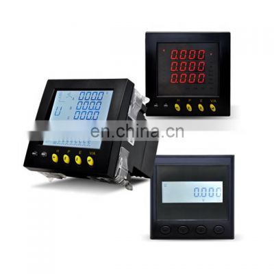 Panel Mounted Three Phase Volt Ampere LCD Multifunction Power Meter