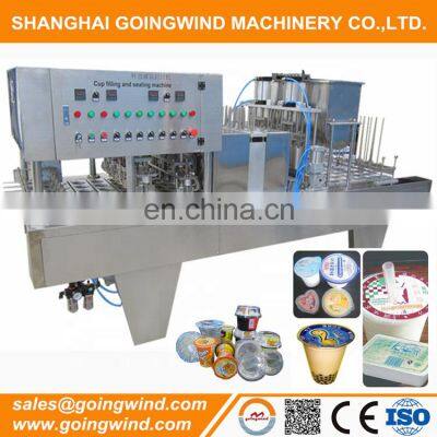 Automatic yogurt aseptic cup filling machine auto jelly juice filling capping and labeling machines cheap price for sale